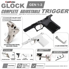 Glock Complete Adjustable Titanium Color Trigger 3.5 Connector G17 19 26 34