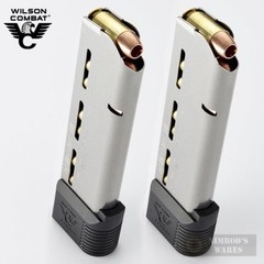 TWO Wilson Combat 1911 .45 ACP 10 Round ETM Railed MAGAZINES 500-45FS10