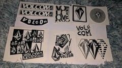 Vintage Volcom Stickers Skateboarding Decal Clothing Skate Surf Lot Of 9