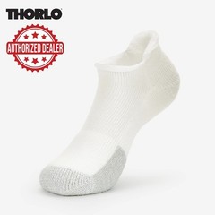 1 PAIR: THORLO MAXIMUM CUSHION «ROLLTOP» TENNIS SOCKS (WHITE) SIZE MEDIUM. #T11