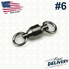 Manloong Fishing Nickel Black Ball Bearing Swivel #6