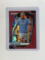 2024-25 Panini Prizm ERLING HAALAND Red Prizm /199 #9 MAN CITY