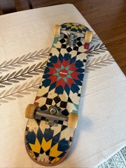 Almost Tile Pattern Resin Cream 8.0 – Skateboard Deck With Mini Logo Trucks Eril
