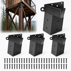 Deer Stand Brackets 4×4, Elevator Brackets 4Pcs, Deer Blind Brackets for Outdoor