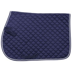 Equiroyal Navy Blue Square Quilted English Cotton Comfort Saddle Pad 30-985