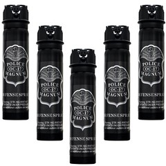 5 POLICE MAGNUM Pepper Spray Self Defense Security 5oz FlipTop Stream Tactical