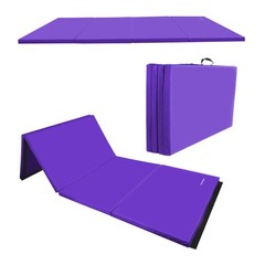BalanceFrom 4′ x 6′ x 2″ All Purpose Folding Gymnastics Gym Mat, Purple (Used)