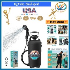 Pressurized Camping Shower 8L Portable Peerless Hand Pump Outdoor Rinse Kit B…
