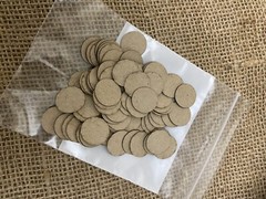 Neutral colored Overshot Cards -12 gauge – qty 250 pieces-PH NEUTRAL .030″ THK!