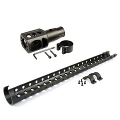 Mossberg 12 GA 500 / 500A Recoil Reducer Clamp On Muzzle Brake + Heat Shield