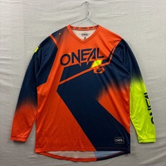 O’Neal MX Jersey XL Orange Navy Neon Yellow Long Sleeve Motocross Racing Top