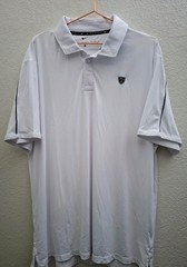 Nike, Men-XL, DRI-FIT golf polo, white. embroidered logo. was$90