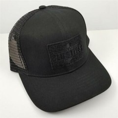 NEW Tactical Morale Patch Baseball Hat Black Mesh Hook Loop Front Blue Lives Cap