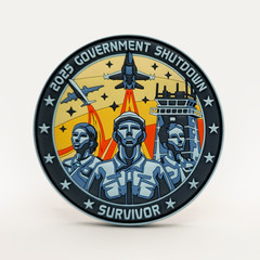 Government Shutdown Survivor 2025 Patch – PVC – Hook and Loop