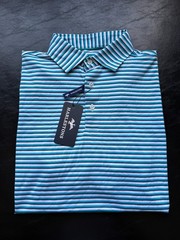 NWT MEN’S HARLESTONS THE CAPERS POLO, COLOR: TIDE, SIZE: 2X-LARGE