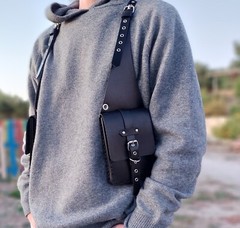 Leather Holster Bag Real Leather Shoulder Bag Leather Festival Bag Chest Bag