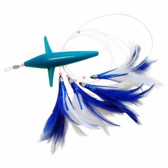 5 inches Daisy Chain Trolling Lures with Brid Feather Teaser Saltwater Hook 7/0