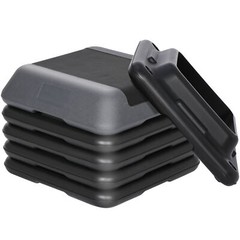 16» Fitness Aerobic Step Platform Adjust Square Exercise Stepper W/ 4 Risers