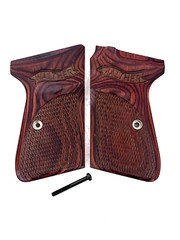 Walther PPK/s (S&W) Ultima Panel Super Rosewood Checkered Walther Banner Grips