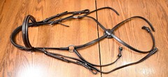 Five Star Tack fancy padded monocrown figure 8 bridle, brown horse full