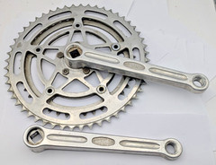 Vintage Stronglight 49D Crankset 170 mm ENGLISH THREAD 9/16″-20 52T / 42T FRANCE