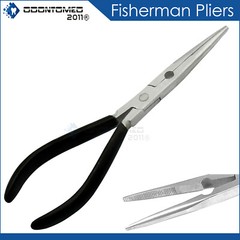 8″ Stainless Steel Needle Nose Fisherman’s Pliers Fisherman Plier (Black Dip)