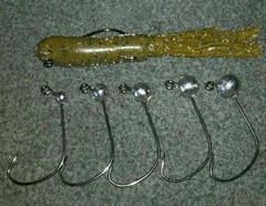 A.C.T. Lures, Stupid Tubeheads, 25 pack of 1/4oz, 3/0 hook, custom bass tackle