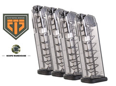 4 PACK ETS Glock 19 9mm 10-Round MAGAZINE Gen 1-5 Carbon Smoke SMK-GLK-19-10