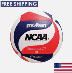 Molten V5M5000-3N Flistatec NCAA Volleyball – Red/White/Blue- PU Microfiber Ball