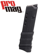 Glock 43, 10 Round Magazine 9mm 10rd Mag Black Polymer Clip GLK13 by ProMag