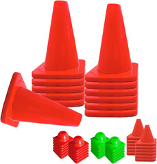Heavy Duty Agility Training Cones (2 In, 6 In, 9 In, 12 In, 28 In) for Sports, K