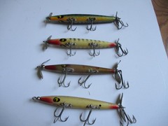 Lot of (4) Smithwick Devil’s Horse Lures, preowned,