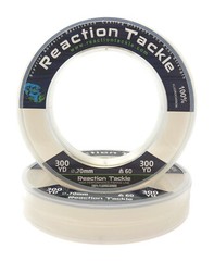 Reaction Tackle 100% Pure Fluorocarbon Fishing Line Clear or Pink