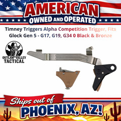 Timney Triggers Alpha Comp Trigger, Fits Glock Gen 5 – G17, G19, G34 Bronze