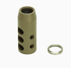 308 STAINLESS STEEL Muzzle Brake & washer 5/8×24 CERAKOTE FDE- FLAT DARK EARTH