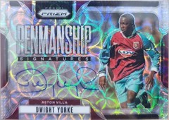 2024-25 Panini Prizm EPL Penmanship Signatures Dwight Yorke Auto Choice #P-DY