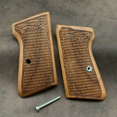 Walther PPK/S Turkish Walnut Wood Grips For ARKANSAS Version. Fully Checkered.