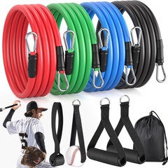 4PCS Baseball Exercise Bands with Interchangeable Grips, Baseball Resistance Tra