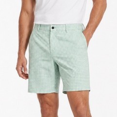 Nike Mens Dri-FIT Gingham Golf Shorts Green White Plaid Size 32 Stretch Preppy