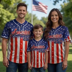 USA Patriotic 250th Anniversary Baseball Jersey