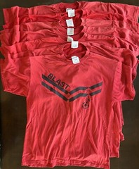 Jerzees Soccer Jerseys – Shirts – Red Black – Set Of 6 – Cotton Polyester Blend