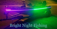 16 ft UV / Green LED Strip Black Light Night Fishing Ultraviolet Boat BLACK PCB