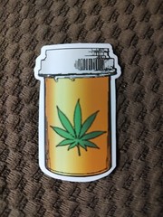 Guitar Laptop Skateboard Cannabi Pot RX Bottle Decal Sticker