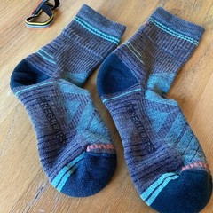 NWT Smartwool womens fit stripe HIKE -SZ MED -MED Grey-irregular-Mid crew