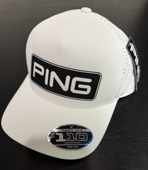 New Ping Tour Vented Delta White Adjustable Snapback Hat