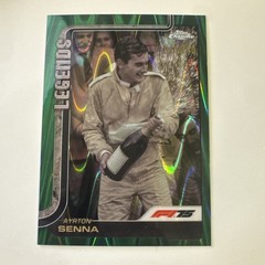 2025 Topps Chrome Formula 1 F1 Forest Green Raywave Ayrton Senna Legends /140