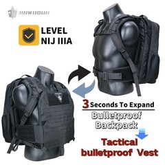 1000D Nylon Bulletproof Backpack Can Be Quickly Converted into Bulletproof Vest