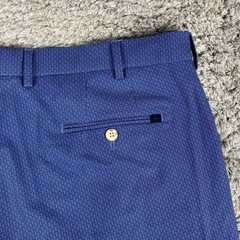 Peter Millar Crown Crafted Short Men 40×9 Blue Geometric Golf Luxury Performance