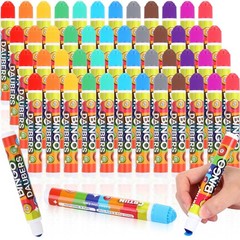 48 Pack Mixed Colors Set of Bingo Daubers Dot Markers Supplies in 12 Colors A…