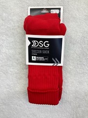 DSG soccer Socks size XS shoe Size 9-1KRed NEW 2 pair